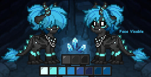 (this is just an edit I made of a character I made in the game, ponytown, to make it into a reference sheet)